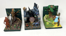 WIZARD OF OZ Illuminated Sculpted Bookend Collection set of 3 Bradford Exchange picture