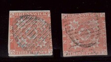 New Brunswick #1 & #1a Used Red & Dark Red Duo picture