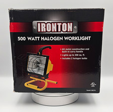 Ironton 500W Halogen Portable Work Light Single Head Jobsite Shop Stand 29276 picture