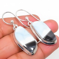 Owhyee Opal Gemstone Handmade 925 Sterling Silver Jewelry Earring 1.77 