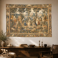 Vintage Medieval Tapestry, Polyester Renaissance Wall Decor 60X40 In picture