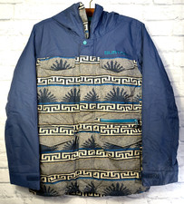 VTG Burton Covert Jacket Mens Large Blue Dryride Hooded Ski Snowboard Insulated picture