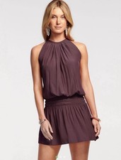 Ramy Brook Women's Sleeveless Purple Ruched Mini Dress picture