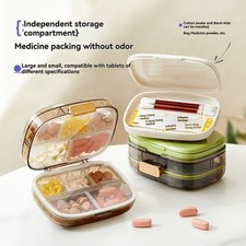 Portable 10-compartment Pill Organizer: Large Capacity, AM/PM, 7 Days a Week, Mi picture