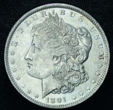 1891-O $1 Morgan Silver Dollar BU ~ 25596 picture