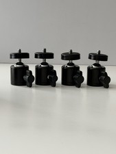 4 Pack  Metal Tripod Mini Ball Head Mount 1/4” 360 Swivel Degree Adapter picture