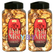 2 Packs Utz Pub Mix Barrels A Savory Blend of Crunchy Snacks 44 OZ Each Pack picture