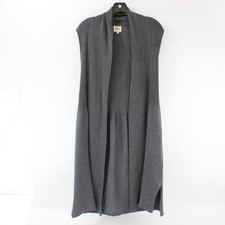 Effeci Gray Sleeveless Knit Duster Women's Large picture