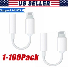 For iPhone Headphone Adapter Jack 8 Pin to 3.5mm Aux Cord Dongle Converter Lot picture