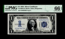 1934 $1 Silver Certificate. FR: 1606. PMG Graded: 66 EPQ.  picture