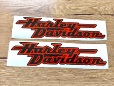 Harley-Davidson orange black gas tank decals stickers kit 10x2,4