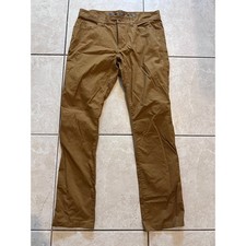 PrAna Stretch Zion Pants Mens 34 x 32 Slim Fit Clay Color Hiking Outdoor Ripstop picture