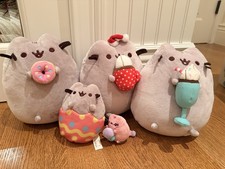 Pusheen Plush Lot of 5 Gund Cat Donut Easter Egg Cupcake Hot Chocolate Ice Cream picture