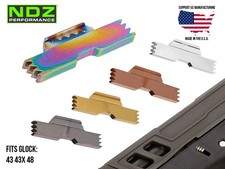 NDZ Extended Slide Lock Lever ESLL Stainless Cerakote PVD Fits Glock 43X 48 43 picture