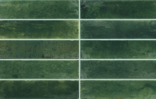 2.5 x 9.5 Alchemist Venetian Green Italian Wall Porcelain Tile Pack of 36 (6 SF) picture