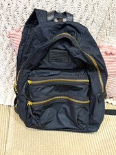 Vintage MARC BY MARC JACOBS Black Nylon Backpack with Gold Zippers - Damaged picture