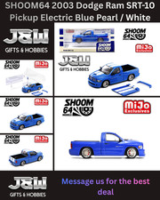 SHOOM64 2003 Dodge Ram SRT-10 Pickup Electric Blue Pearl / White Stripes 1/64 picture