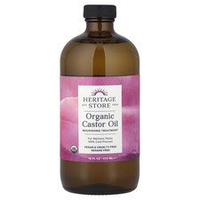 Heritage Store Organic Castor Oil 16 fl oz 480 ml Cruelty-Free, EcoFriendly, picture
