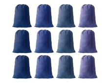 Pack Extra Large Laundry Bags 30x40 Blue Drawstring Foldable Storage picture