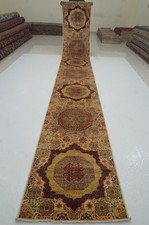 3x19 ft Beige Mamluk Turkish Style Hand knotted Traditional Long Runner Rug picture
