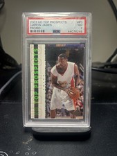 2003-04 Upper Deck LeBron James UD TOP PROSPECTS ROOKIE CAVS PSA 7 picture