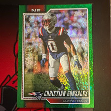 Topps 2026 Topps Flagship Christian Gonzalez Patriots #139 Green 15/99 picture