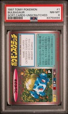 1997 Tomy Pokemon Scratch Cards Bulbasaur Scratch Cards-Unscratched PSA 8 #1 picture