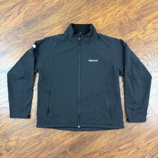 Marmot Jacket Mens XL Black Soft Shell Full Zip Fleece Lined Stretch Outdoors picture