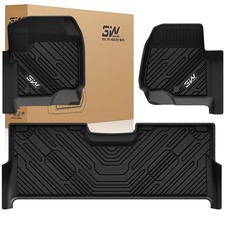 3W TPE Floor Mats For Ford F250 F-350 F-450 F-550 Super Duty 2017-2026 Crew Cab picture