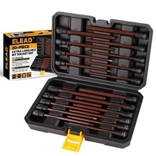 20Pcs 3/8inch Drive Long Hex Bit Socket Set SAE & Metric Allen Socket S2 Steel picture
