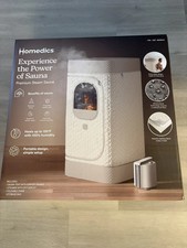 NIB Homedics Premium Portable Steam Sauna - XL Design 100% Humidity 135F - Cream picture
