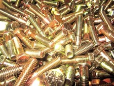 7/16-14 X 2 1/2 Hex Head Cap Screws Grade 8 Zinc Yellow 115 Pieces picture