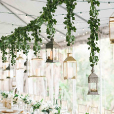 12 Pack 84Ft Artificial Hanging Vines Faux Silk Green Leaf Garlands for Decor picture