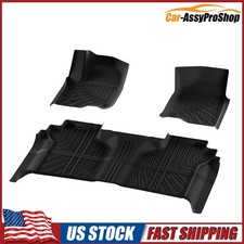 3PCS All-Weather Floor Mats For Chevrolet Silverado 1500/GMC Sierra 1500 2019-24 picture