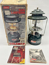 Vintage Coleman Two Mantle Gas Lantern Camping 288A700 Very Good Condition picture