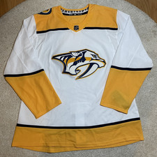 Adidas Nashville Predators NHL Hockey Jersey White Gold Size 56 ClimaLite NEW picture