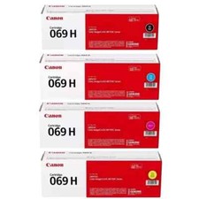 Genuine Canon 069H High Yield Toner Set Black Cyan Magenta Yellow CMYK picture