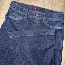 Spanx Super Wide Leg Jeans Raw Indigo Women’s Large Stretch SPANXshape High Rise picture
