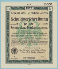 Germany 10,000 Mark Note from 1922 Uncirculated   picture