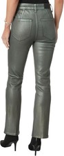 PAIGE Women's Claudine W/Extended Coin Pocket & Back Darts Mystical Green Lux 27 picture