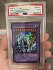 2006 YU-GI-OH ULTIMATE ED 2 #EN001 DRAGON MASTER KNIGHT Holo Blue Eyes White picture