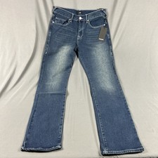 True Religion Jeans Ricky SN Straight 32 x 34 Woodland Blue NWT MSRP $159 picture