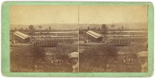 NEW HAMPSHIRE STEREOVIEW - Lancaster Railroad Disaster - Derailed Cars - 1870s picture