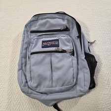 JanSport Light Gray and Black Multi-Pocket Backpack picture