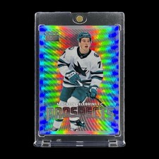 MACKLIN CELBRINI ROOKIE SILVER RAINBOW FOIL HOLO 2024-25 UD Premium - Sharks picture