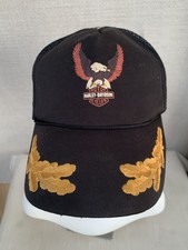 Vtg Harley Davidson Mesh Capitans Snapback Trucker Cap picture
