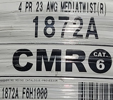 Belden 1872A 23/4P CAT6+ Bonded Pair MediaTwist Flat Network Cable CMR Gray/50ft picture