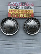 1930,-40s Vintage 15” Spoked Wire 2 Retro Original Hubcaps Rare Used Triumph/MG picture
