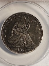 1877 CC Carson City Seated Liberty Silver Half Dollar-ANACSF 12  #1 picture