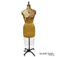 Antique J.R Bauman Model 1957 Size 14 Cage Dress Form Vintage Mannequin picture